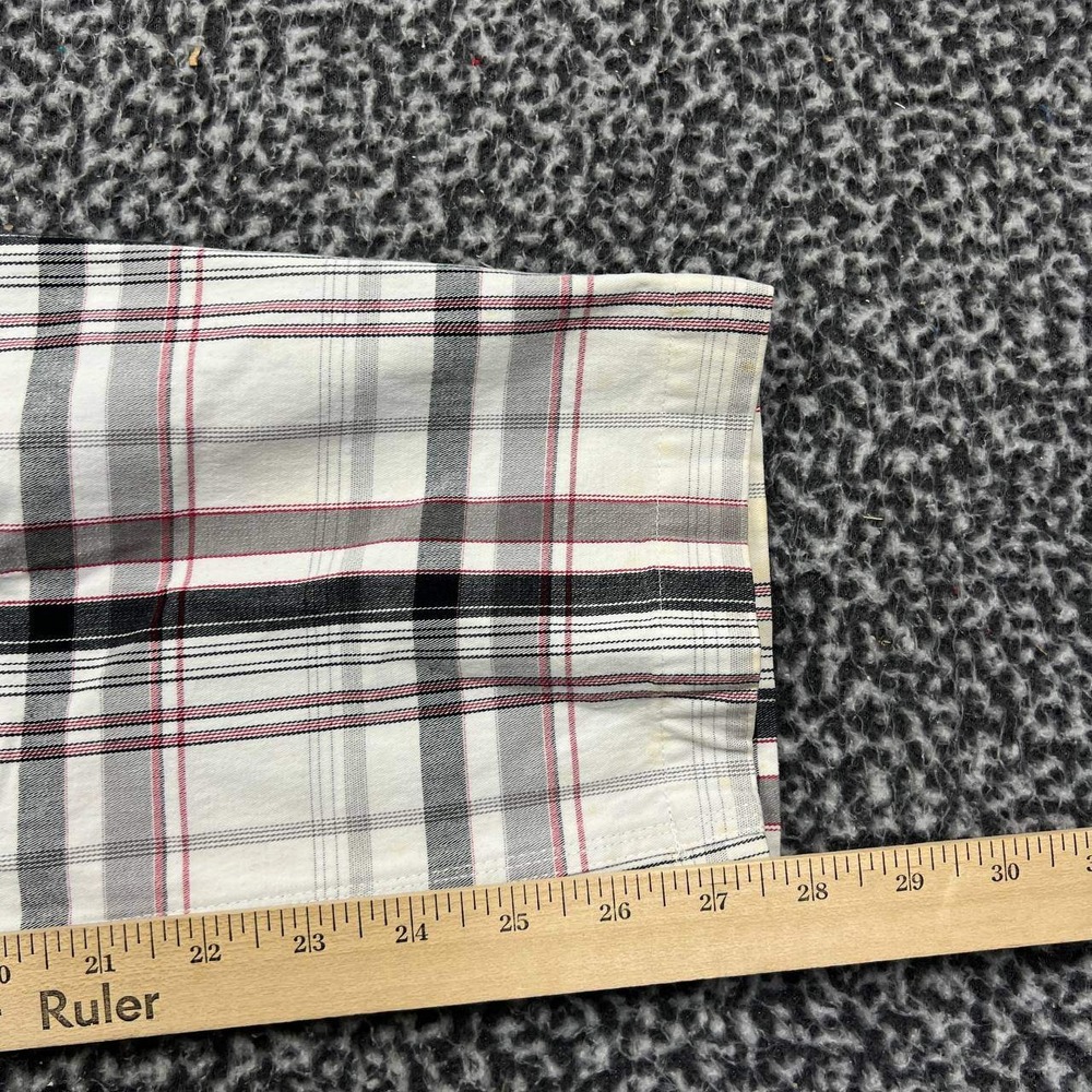 Greg Norman for Tasso Elba Shark Mens Plaid Golf Pants 32x30 White‎ Black - Picture 6 of 9